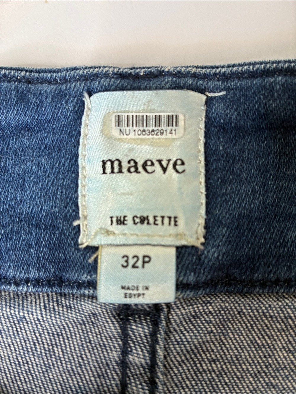 Anthropologie Maeve Colette Jeans Dark Wash Wide Leg High Rise Crop 32P - Picture 8 of 10